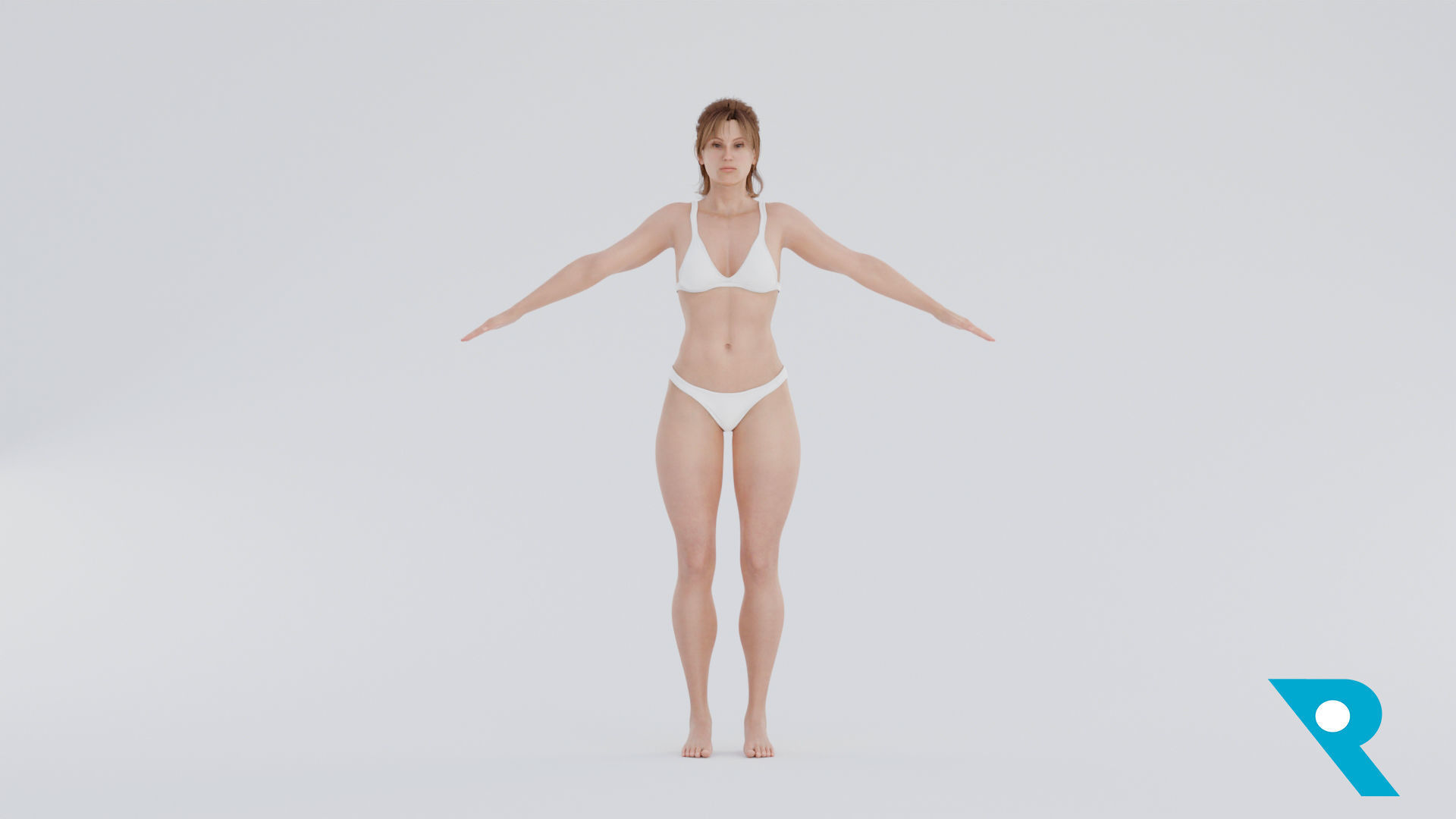 Realistic Female Character - Lynette 3D model_1