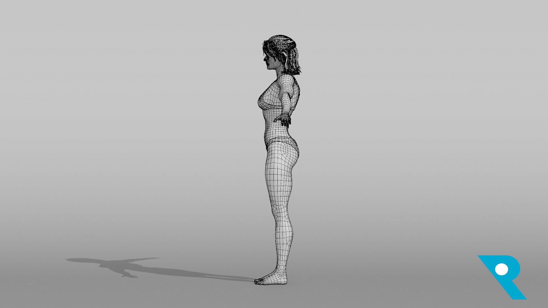 Realistic Female Character - Lynette 3D model_12