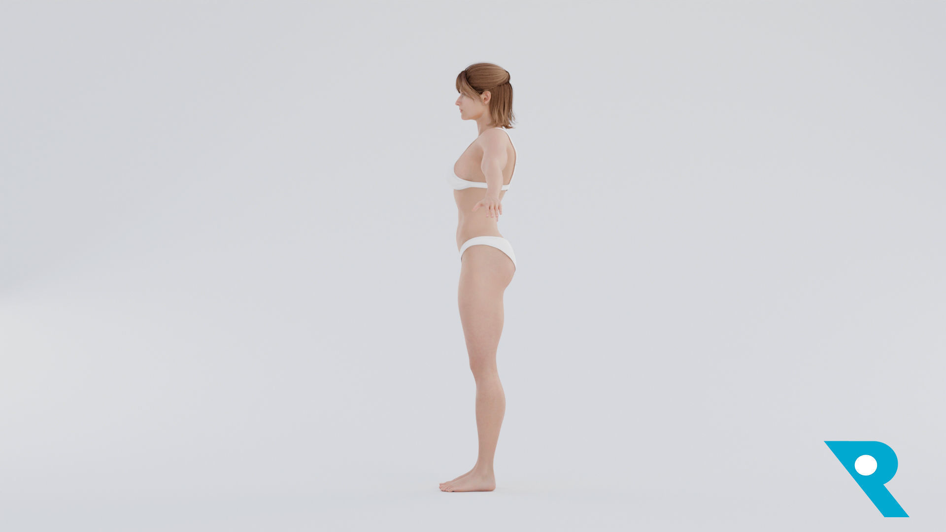 Realistic Female Character - Lynette 3D model_4