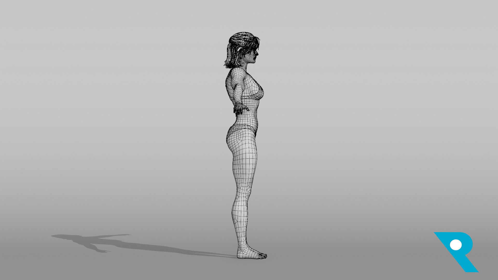 Realistic Female Character - Lynette 3D model_11