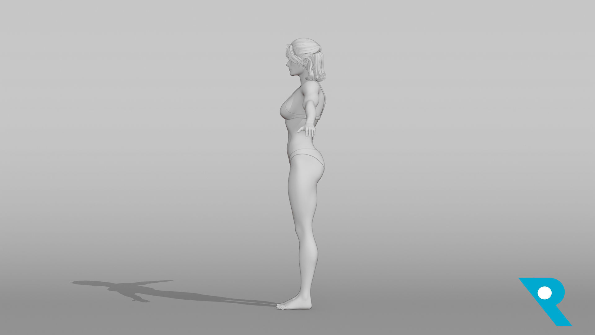 Realistic Female Character - Lynette 3D model_8