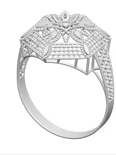 Ring 8 gold with diamonds