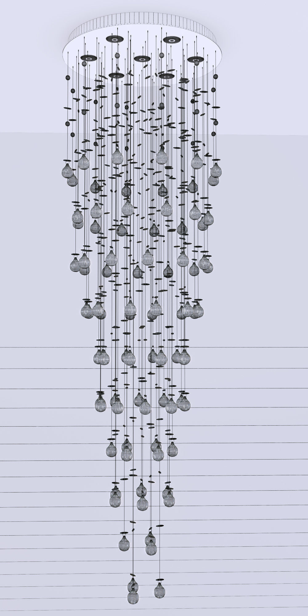 KLight Stepped Crystal Chandelier NCL 9922 3D model_5