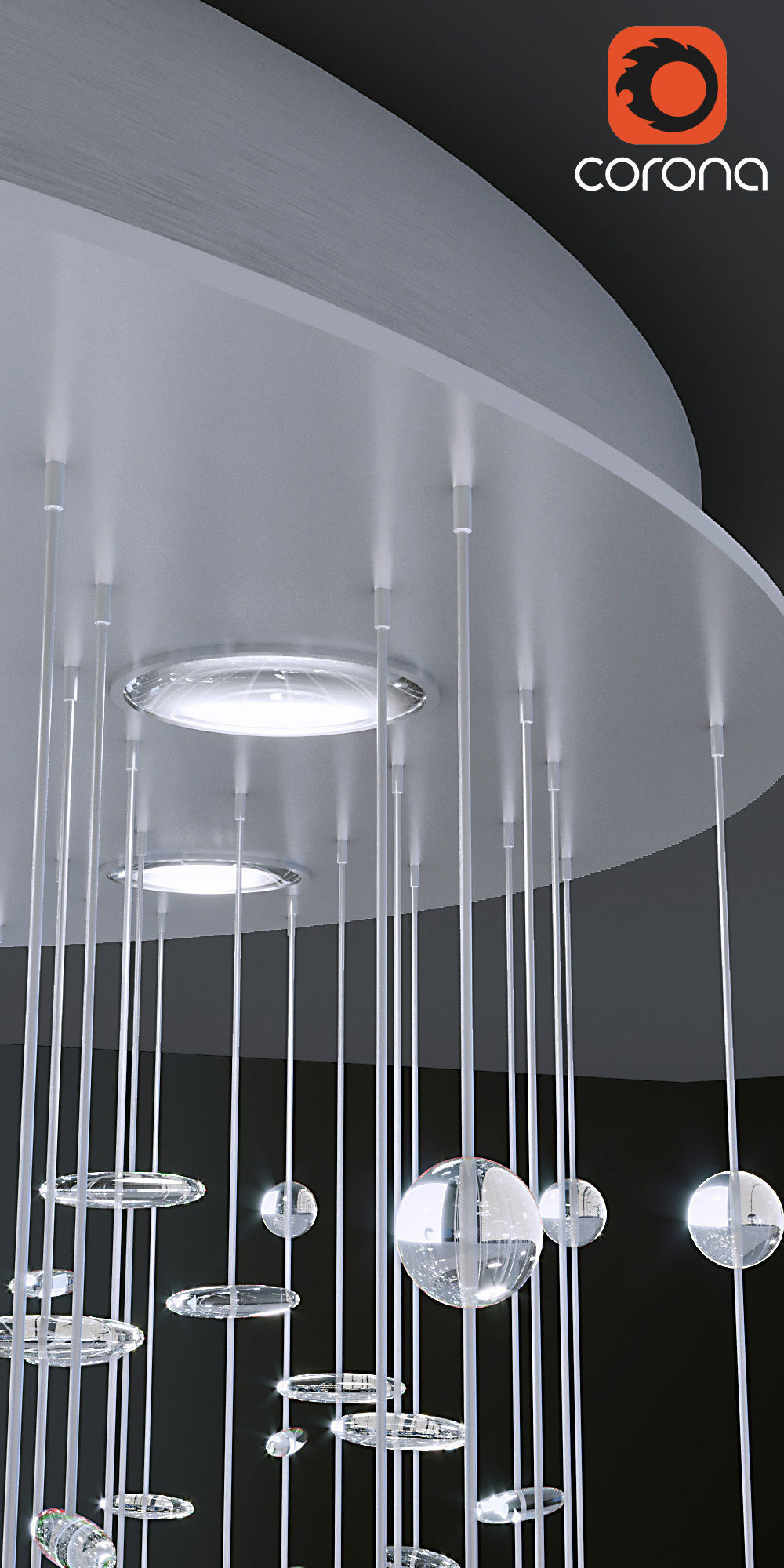 KLight Stepped Crystal Chandelier NCL 9922 3D model_2