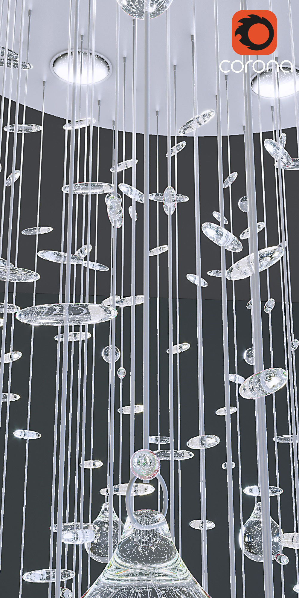 KLight Stepped Crystal Chandelier NCL 9922 3D model_3