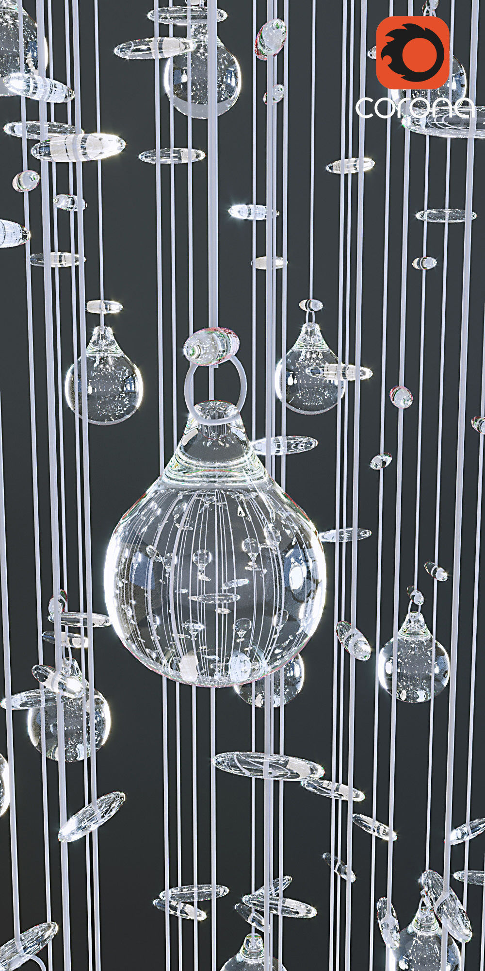 KLight Stepped Crystal Chandelier NCL 9922 3D model_4