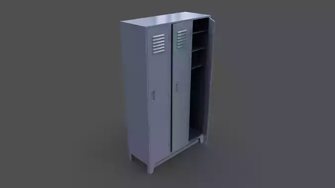 PBR School Gym Locker 08 - Grey
