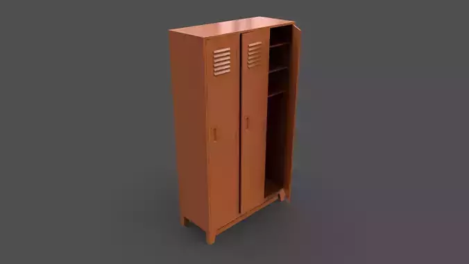 PBR School Gym Locker 08 - Orange