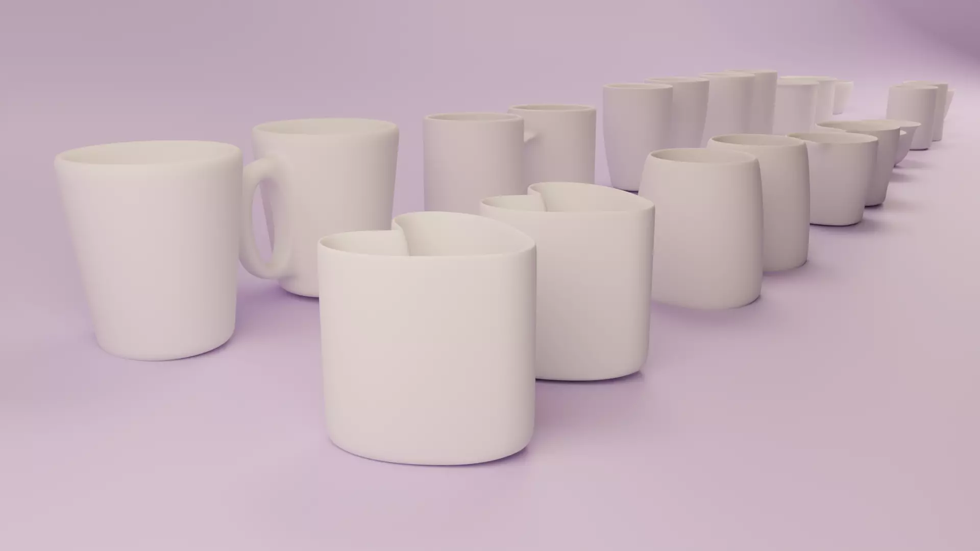 Cups and Mugs Collection 3D model_0