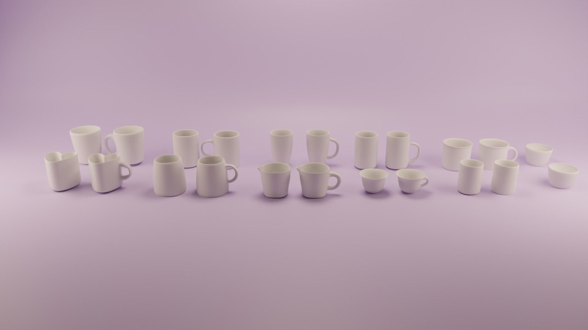 Cups and Mugs Collection 3D model_2