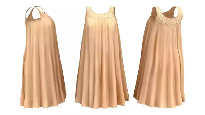 Tent Dress Low-poly 3D model