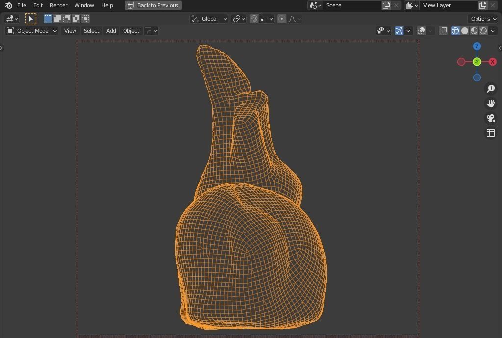 plaster rabbit   Low-poly 3D model_10