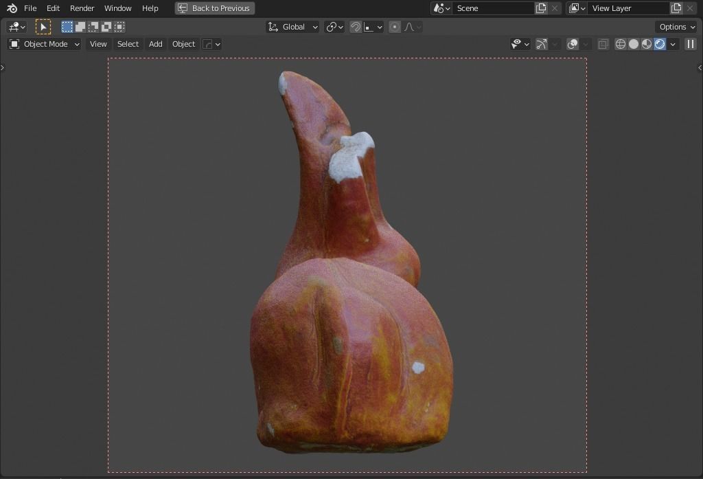 plaster rabbit   Low-poly 3D model_5