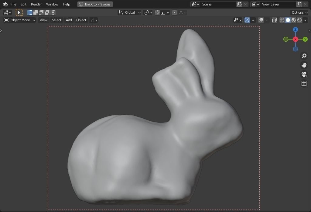 plaster rabbit   Low-poly 3D model_8