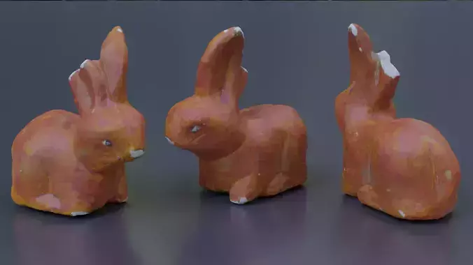 plaster rabbit   Low-poly 3D model