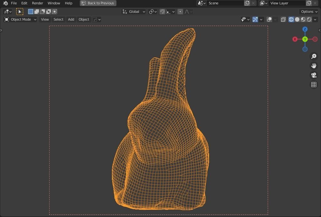 plaster rabbit   Low-poly 3D model_11