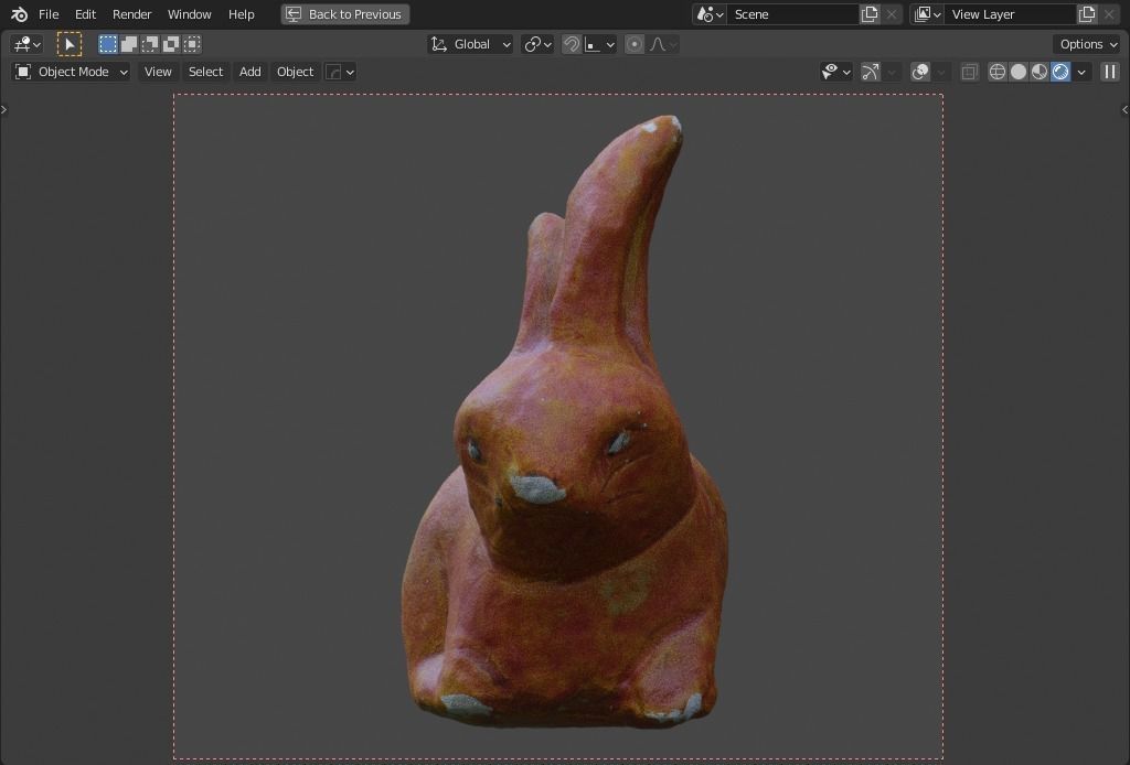 plaster rabbit   Low-poly 3D model_4