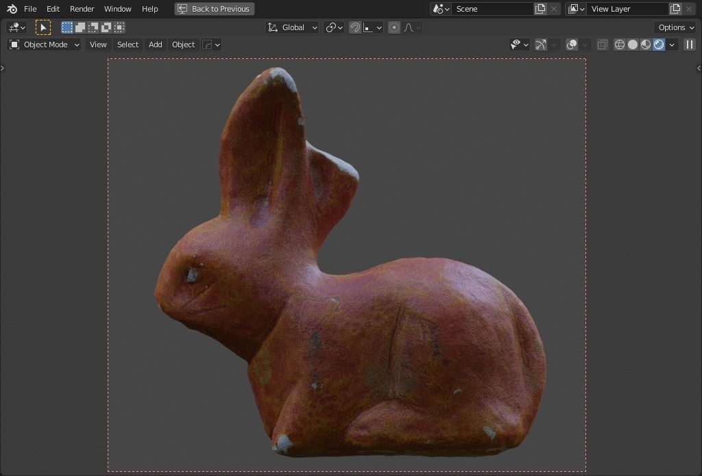 plaster rabbit   Low-poly 3D model_2