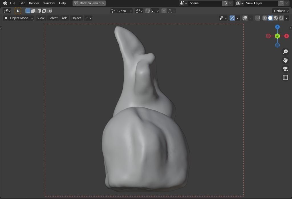 plaster rabbit   Low-poly 3D model_6