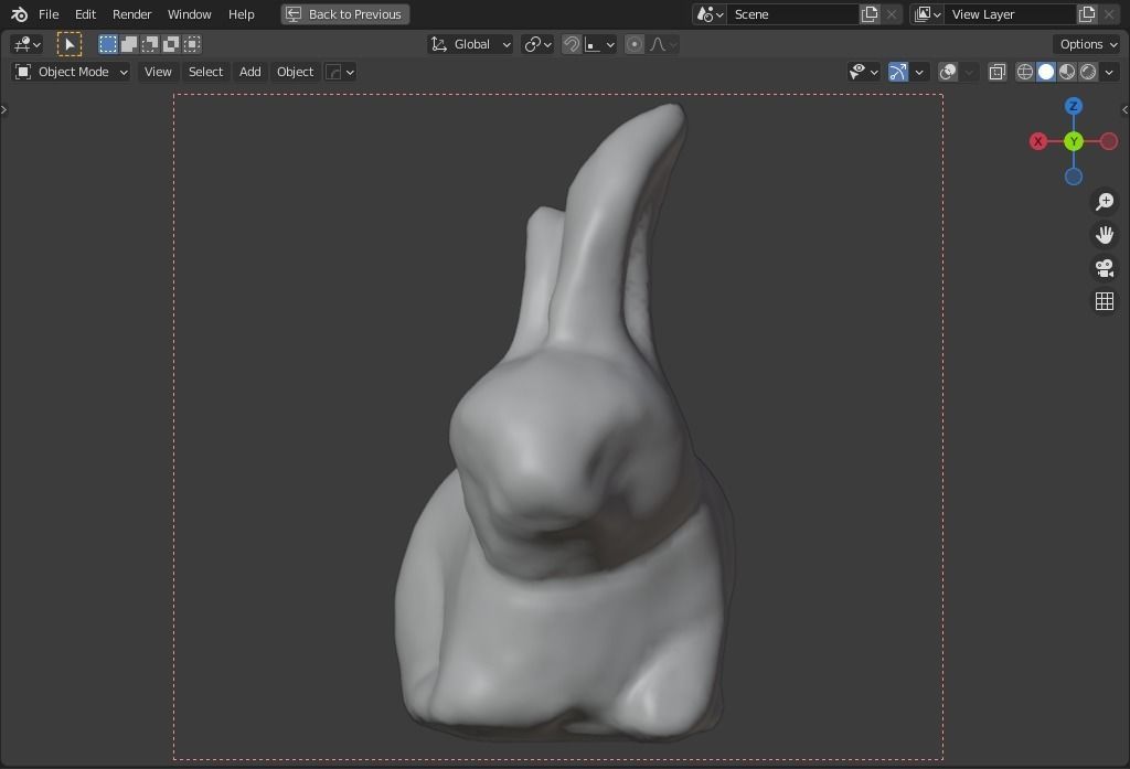 plaster rabbit   Low-poly 3D model_7