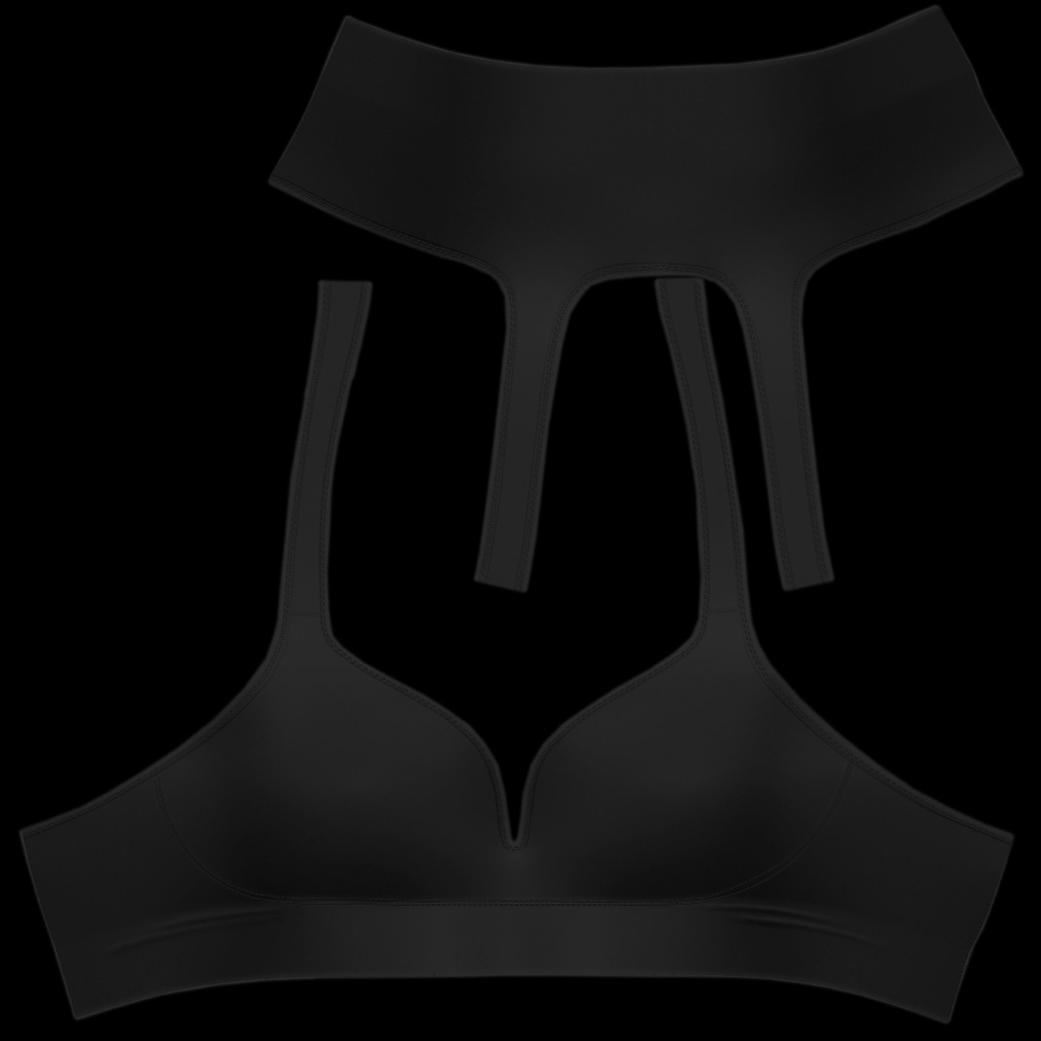 Seamless Really Soft Bralet Low-poly 3D model_11