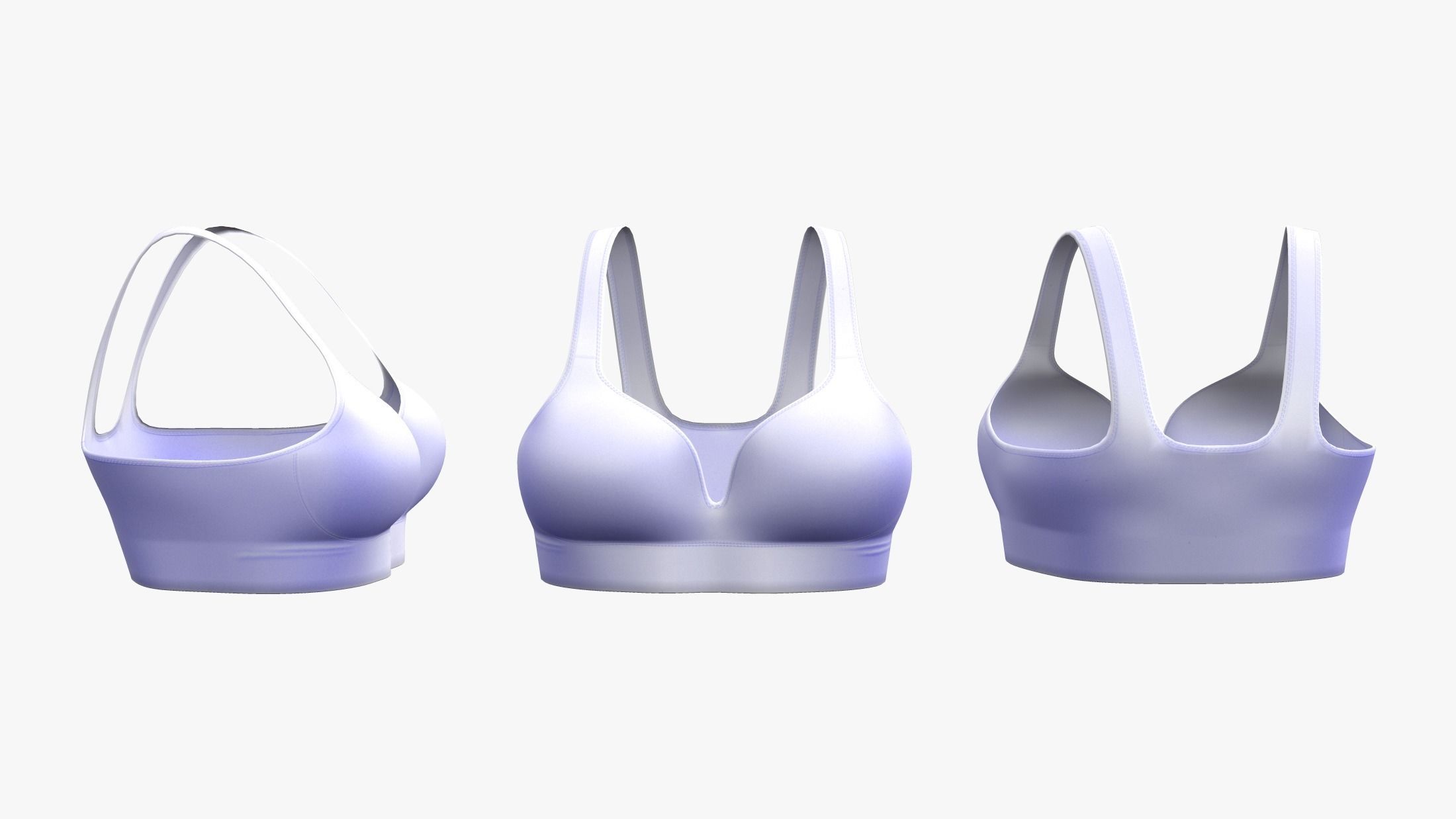 Seamless Really Soft Bralet Low-poly 3D model_4