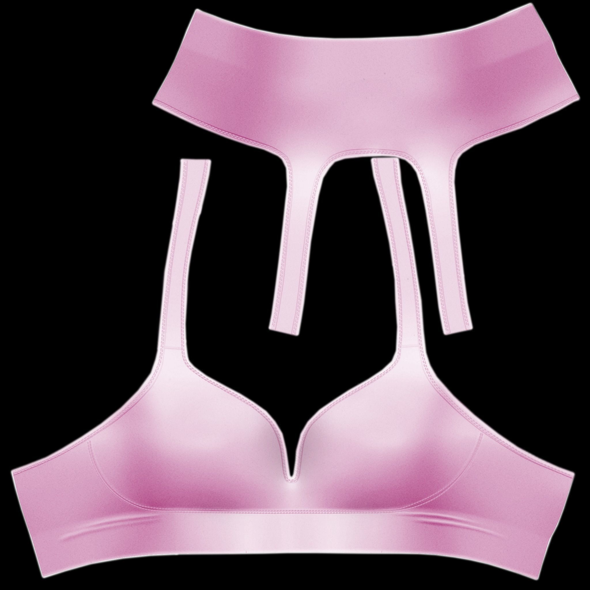 Seamless Really Soft Bralet Low-poly 3D model_9