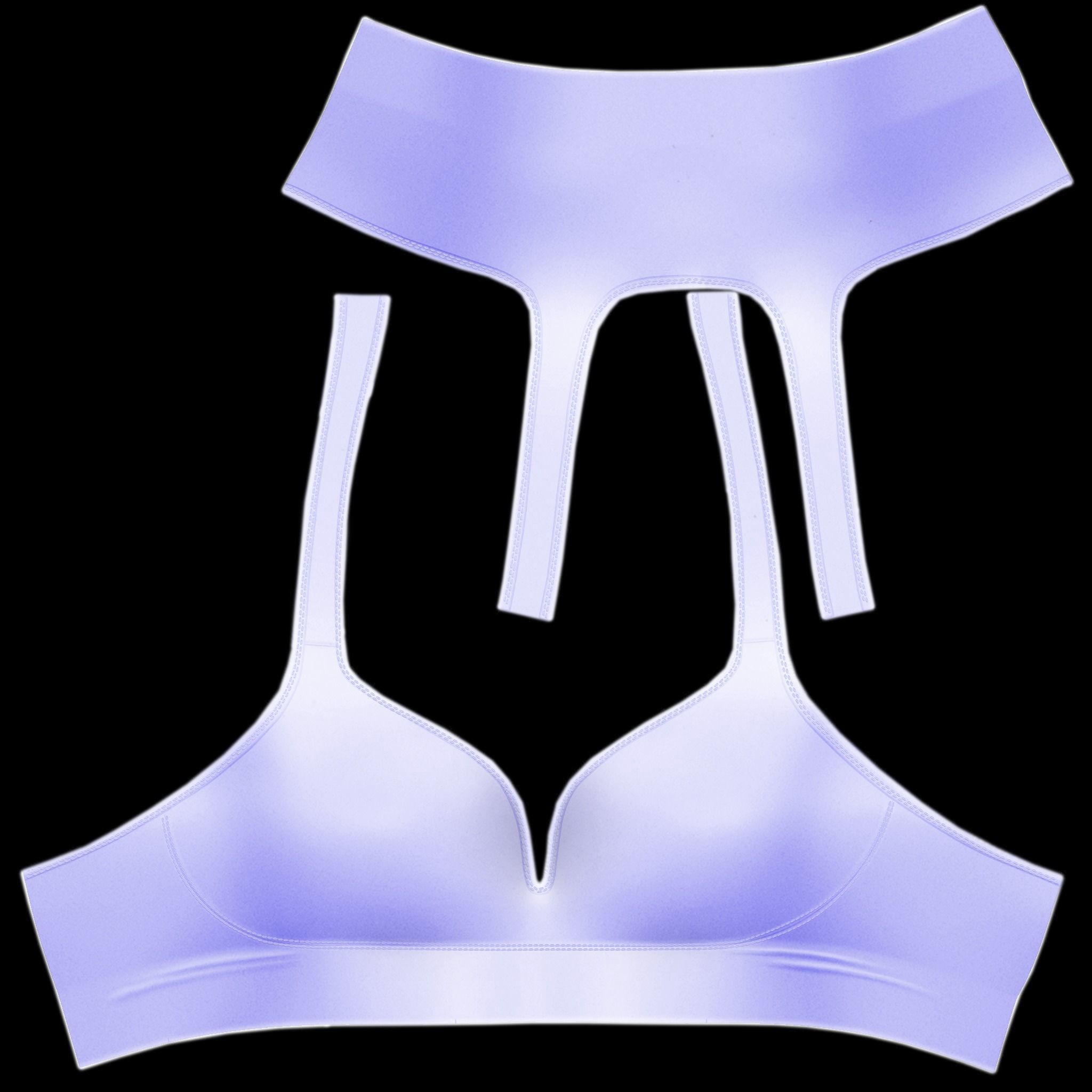 Seamless Really Soft Bralet Low-poly 3D model_7