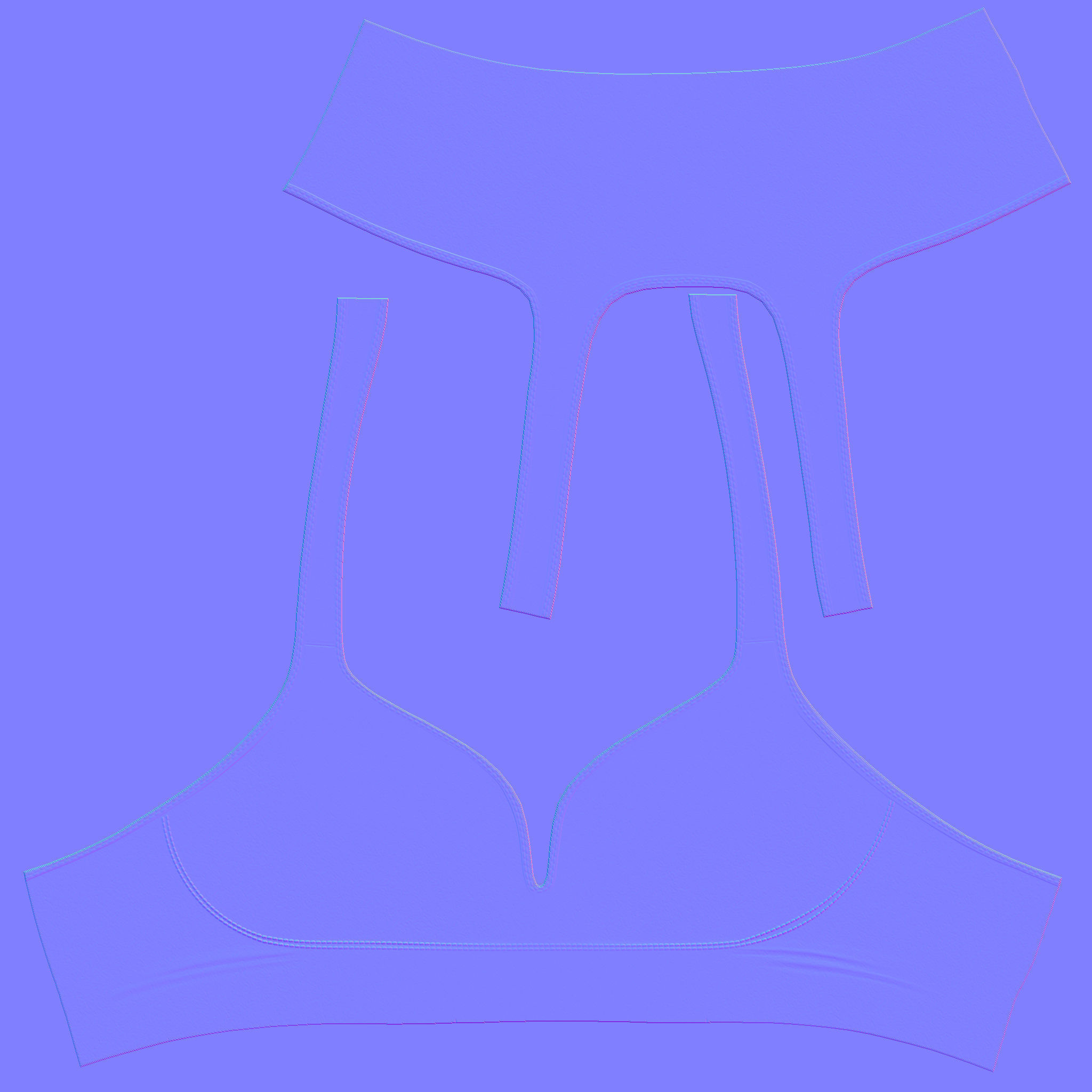 Seamless Really Soft Bralet Low-poly 3D model_10