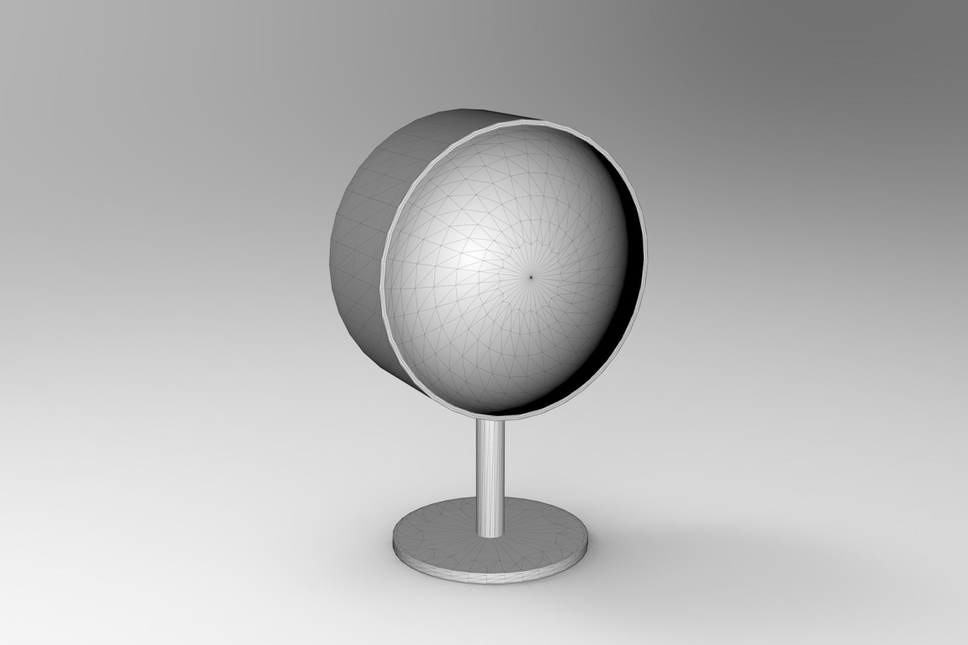 Desk Clock Low-poly 3D model_4