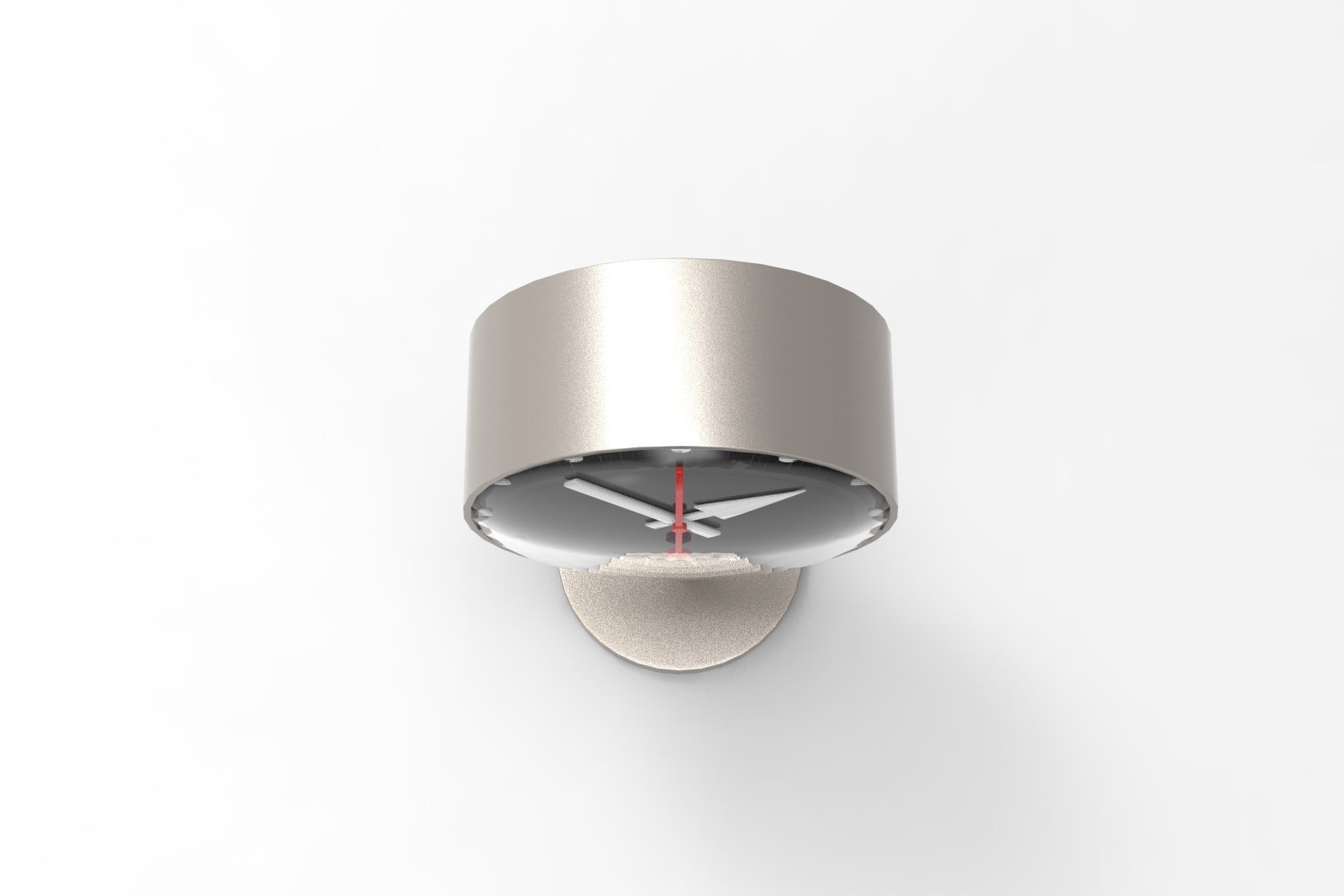 Desk Clock Low-poly 3D model_3