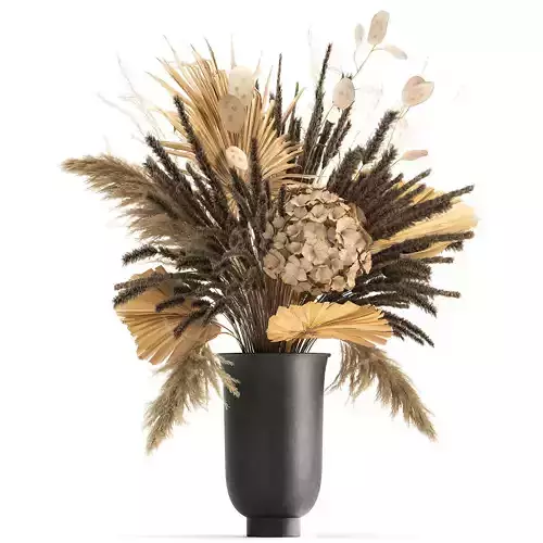 Bouquet of dried flowers in a vase 168