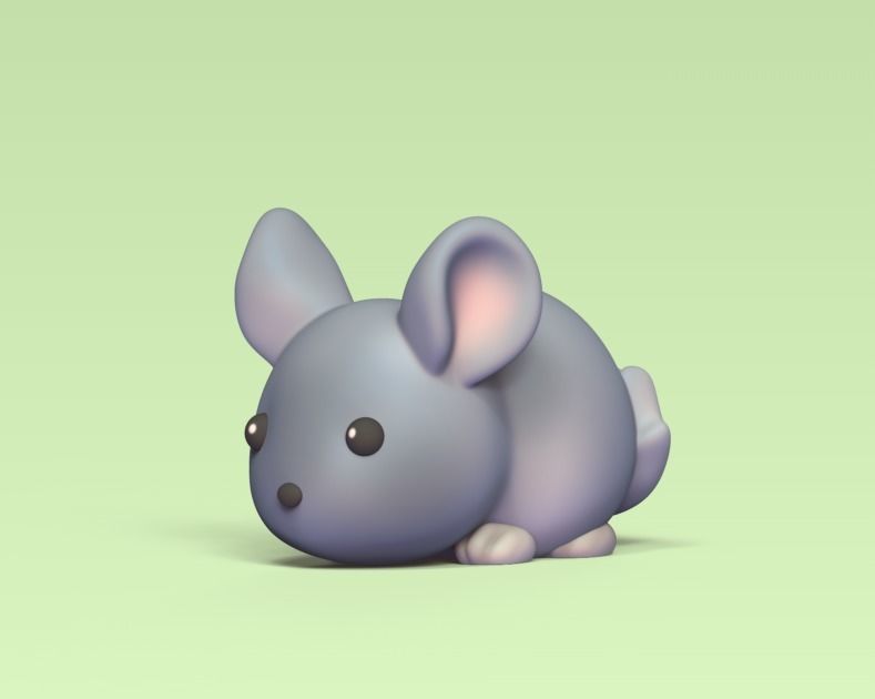 Cute Chinchilla 3D print model_1
