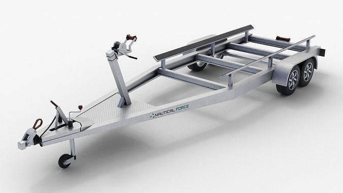 Boat Trailer Low-poly 3D model