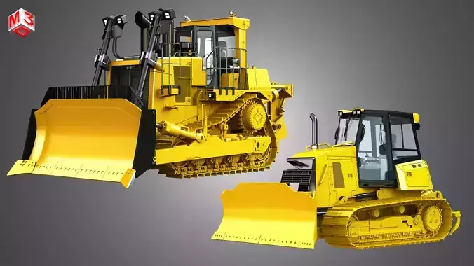 Bulldozers - 2 in 1 3D Model Collection