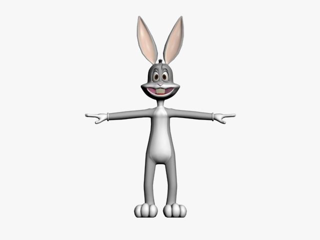 bugs bunny Low-poly 3D model_9