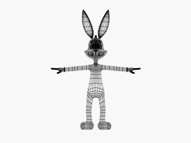 bugs bunny Low-poly 3D model_10