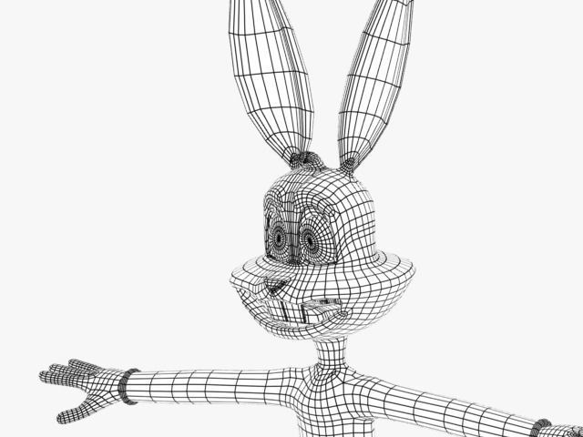 bugs bunny Low-poly 3D model_5