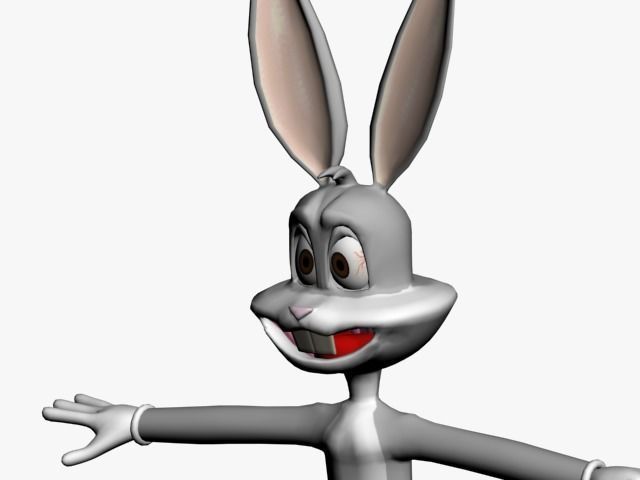 bugs bunny Low-poly 3D model_7