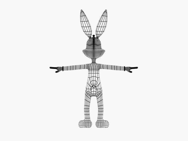 bugs bunny Low-poly 3D model_12