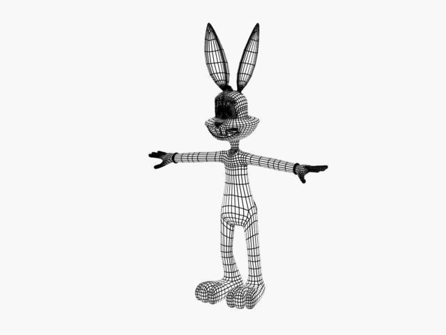 bugs bunny Low-poly 3D model_2