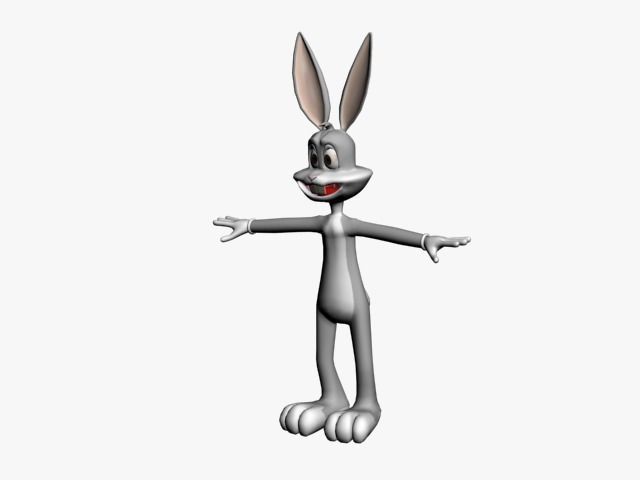bugs bunny Low-poly 3D model_1