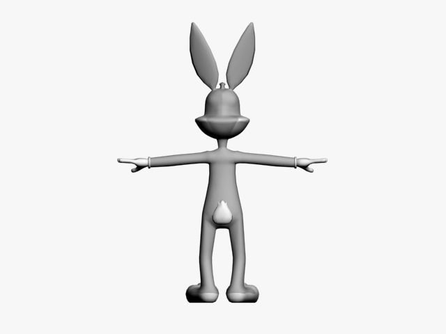 bugs bunny Low-poly 3D model_15