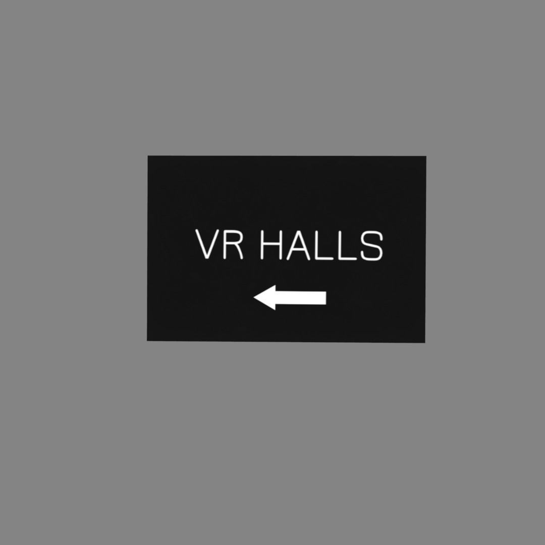 VR halls sign Low-poly 3D model_11