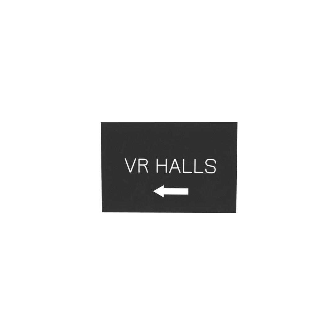 VR halls sign Low-poly 3D model_5
