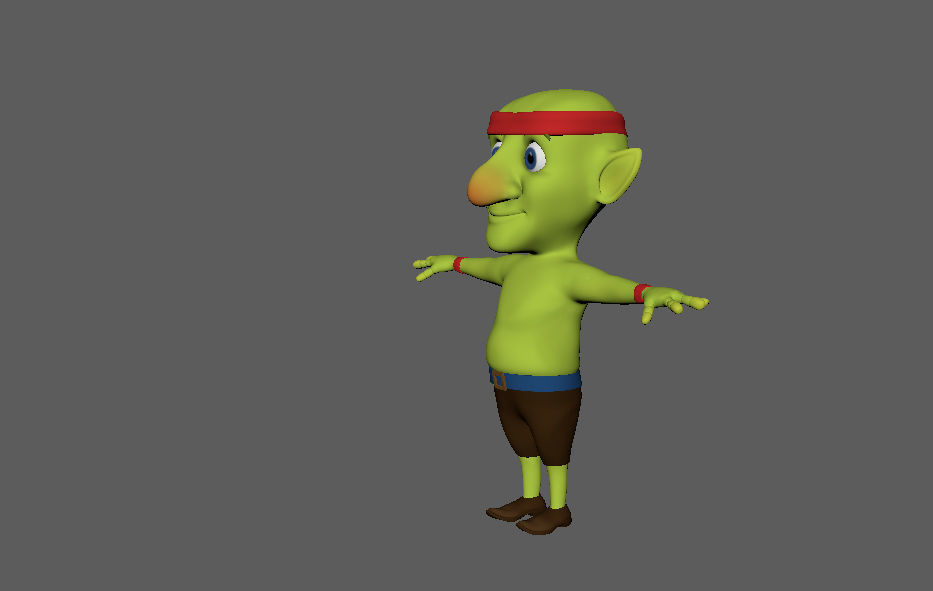 Cartoon Goblin Character 3d Model Low-poly 3D model_2