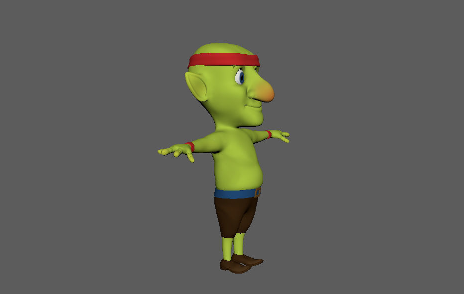 Cartoon Goblin Character 3d Model Low-poly 3D model_1