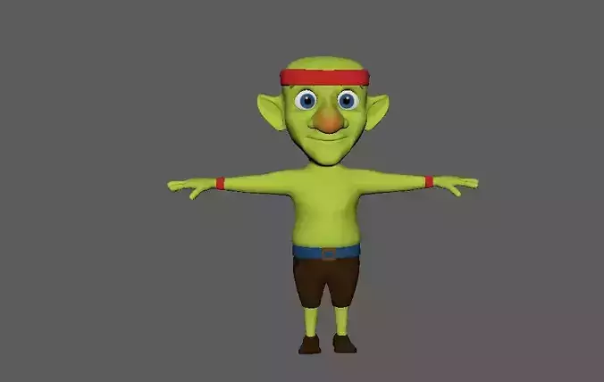 Cartoon Goblin Character 3d  Model