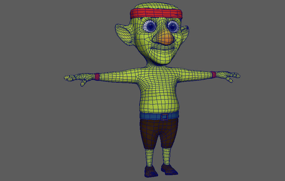 Cartoon Goblin Character 3d Model Low-poly 3D model_4
