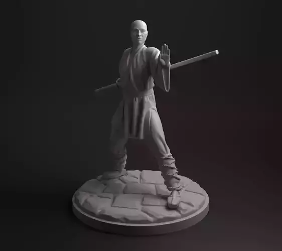 Shaolin monk intended for 3D printing
